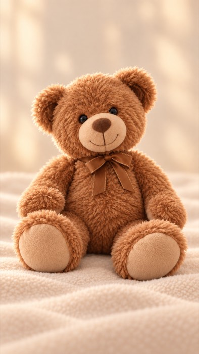Ergebnis von /3D-Soft: der Teddy als weiche 3D-Illustration vor hellem Hintergrund
