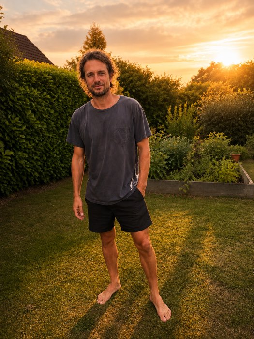 Dasselbe Motiv im warmen Gegenlicht eines Sonnenuntergangs