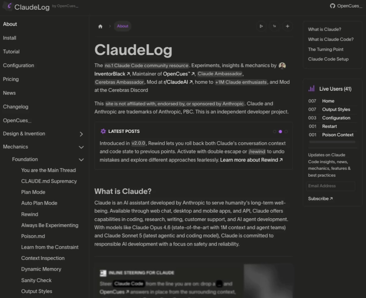 ClaudeLog: Claude-Code-Community-Ressource mit Anleitungen, Mechaniken und Best Practices