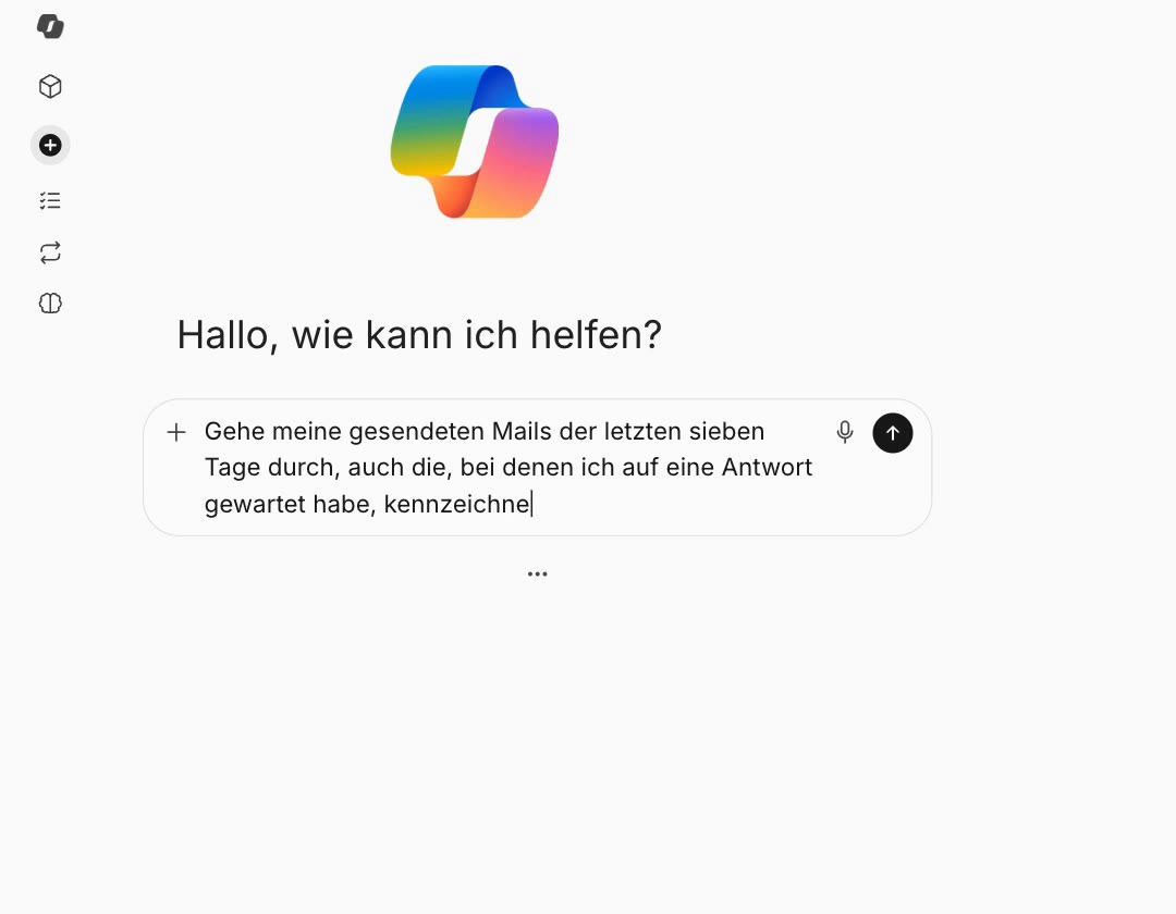 Der Prompt in der Copilot-App