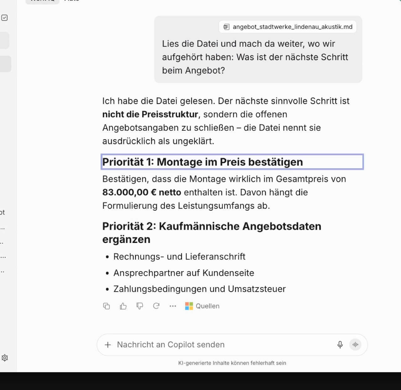 Fünf fertige Folien mit Sprechernotizen
