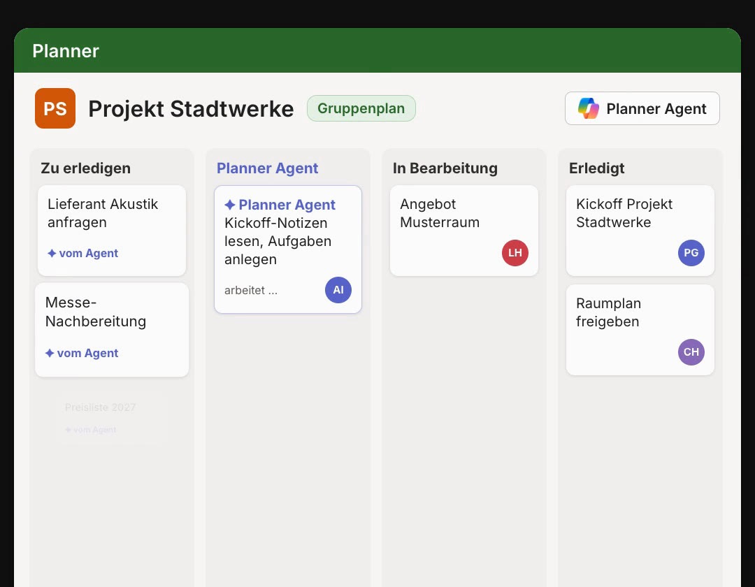 Planner Agent in einem Gruppenplan