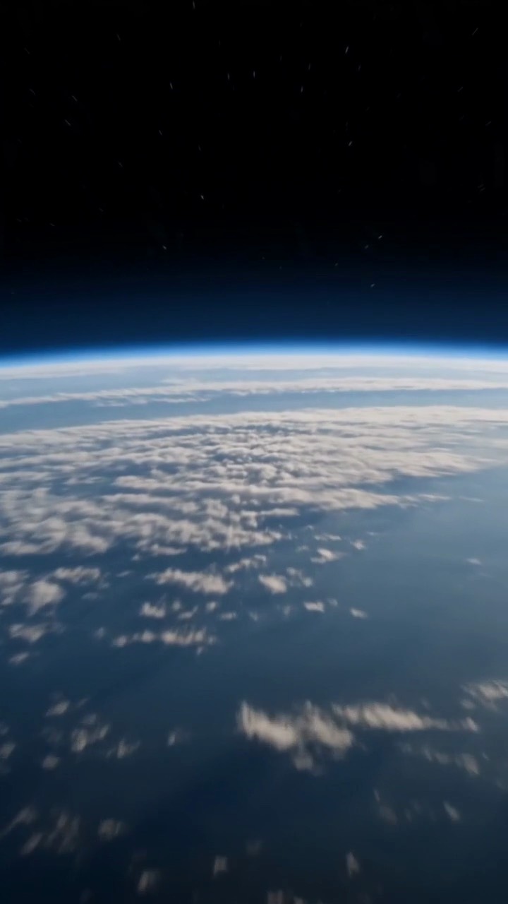 Blick auf die Erdkugel mit Wolkendecke aus dem Weltall