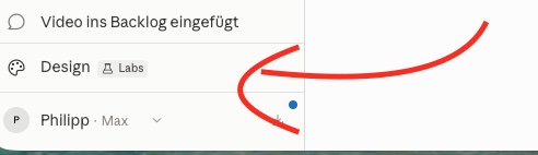 Der Menüpunkt Design in der Seitenleiste von claude.ai